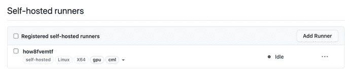 registered cml runner github